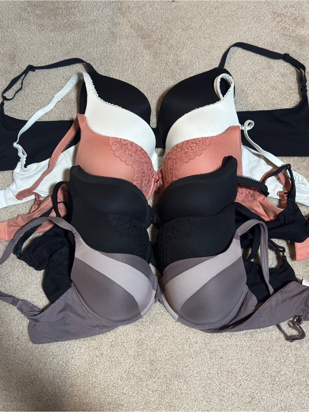 GOOD CONDITION 6 piece lot VICTORIAS SECRET “PERFECT SHAPE” 34 D bras - Picture 2 of 6